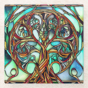 GLAS-ZELLTIKBAUM GLASUNTERSETZER