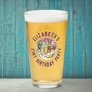 Glas zum 21. Geburtstag