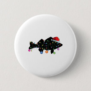 Glasaugenbarsch-Angeln Lustige Weihnachtslichter F Button