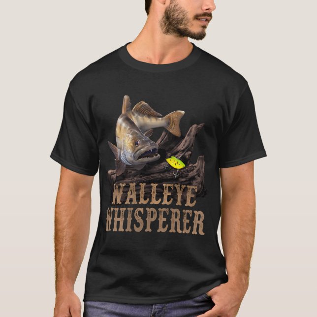 Glasaugenbarsch-Flüsterer-Anglergeschenk T-Shirt (Vorderseite)