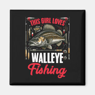 Glasaugenbarsch Jagd Fisch Angler Dieses Mädchen L Magnet