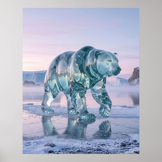 Glasbär Arktischer Morgenröte Poster (Vorne)