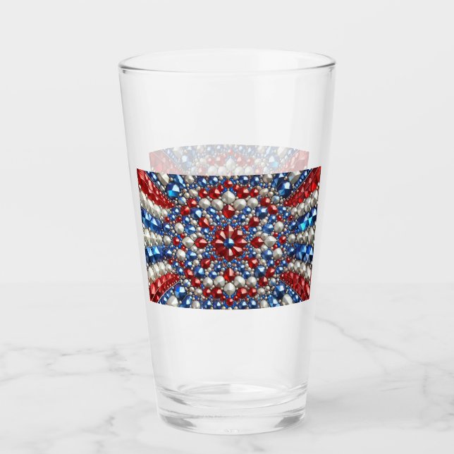 Glasbecher mit niederländischen Farben Glas (Vorderseite)