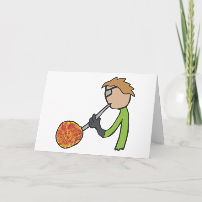 Glasbläschen Karte (Vorderseite)