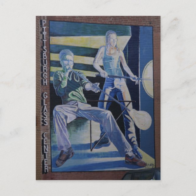 Glasbläser in Pittsburgh Postkarte (Vorderseite)