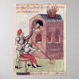 Glasbläser von "Tractatus de Herbis" Poster