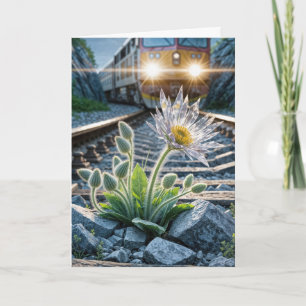 Glasblume 'Denken an Dich' Karte