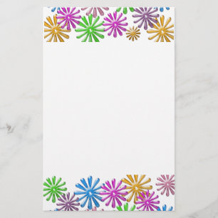 GlasBlumen-Briefpapier Briefpapier