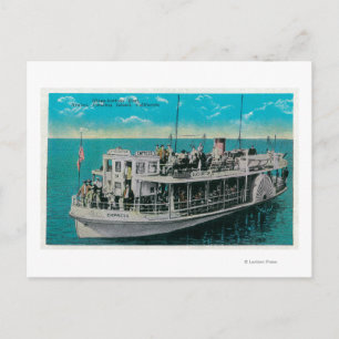 Glasbodenboot in Avalon, Katalina Postkarte