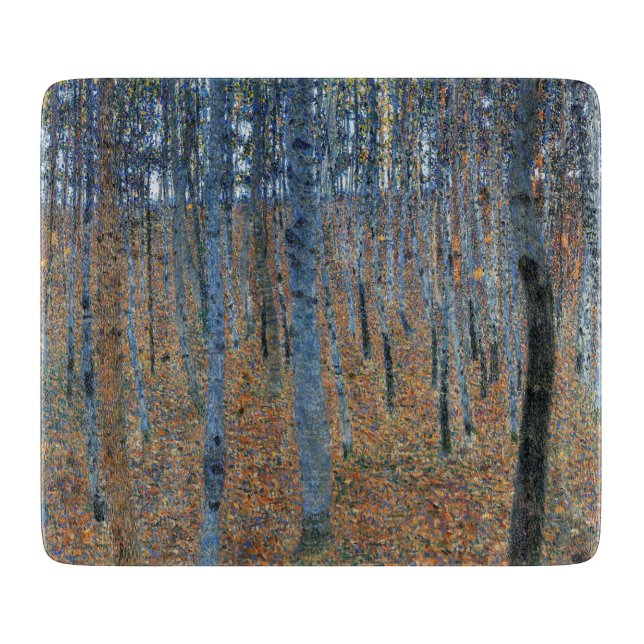 GLASCHOPPER: GUSTAV KLIMT: BEECH GROVE SCHNEIDEBRETT (Vorderseite)