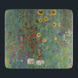 GLASCHOPPER: GUSTAV KLIMT: GARDEN SCHNEIDEBRETT<br><div class="desc">GLASCHOPPER: KUNST: GUSTAV KLIMT: LANDGARTEN   SONNENBLUMEN</div>