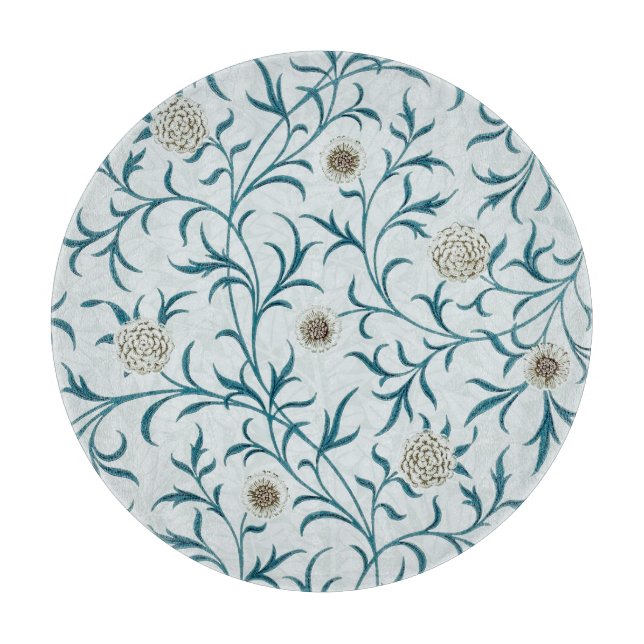 GLASCHOPPER : WILLIAM MORRIS : FLORAL SCHNEIDEBRETT (Vorderseite)