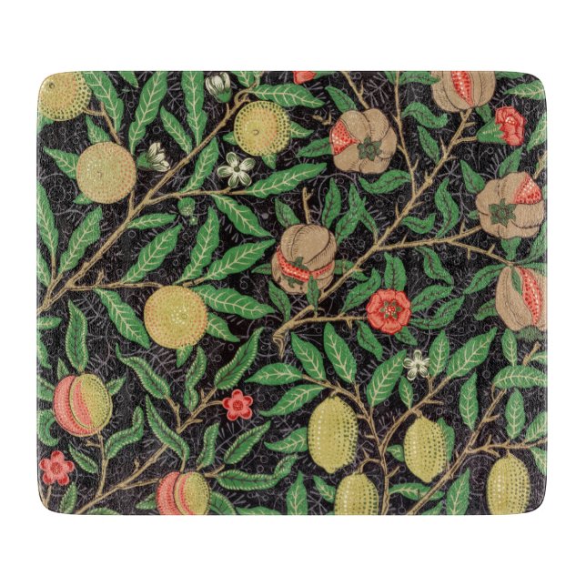 GLASCHOPPER: WILLIAM MORRIS POMEGRANATE SCHNEIDEBRETT (Vorderseite)