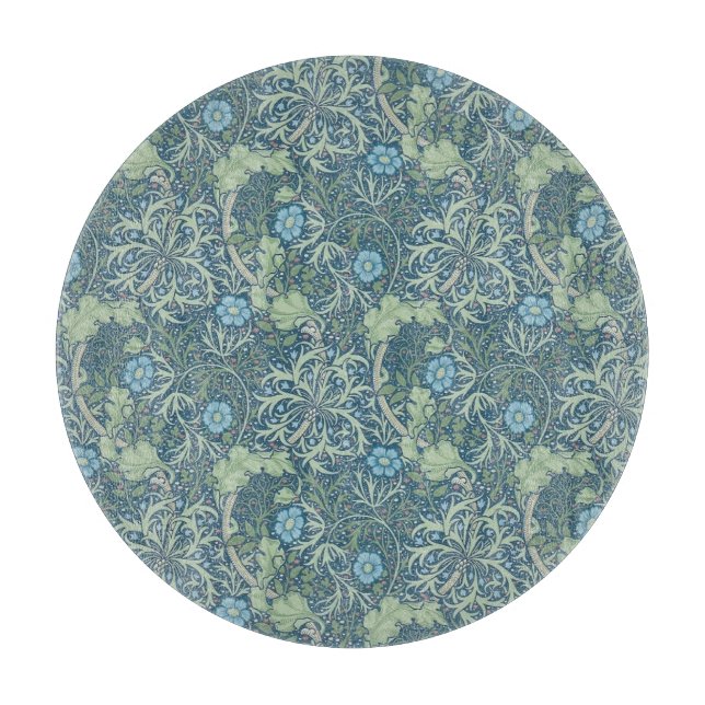 GLASCHOPPER : WILLIAM MORRIS : SEAWEED SCHNEIDEBRETT (Vorderseite)