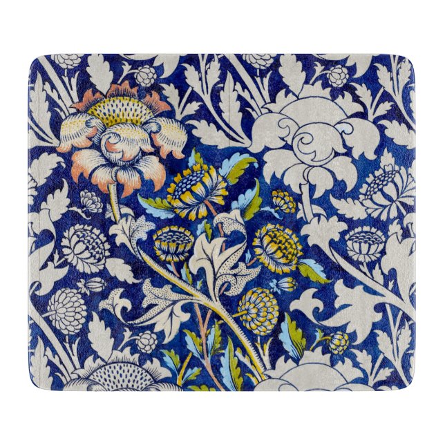 GLASCHOPPER: WILLIAM MORRIS: WATERCOLOR SCHNEIDEBRETT (Vorderseite)