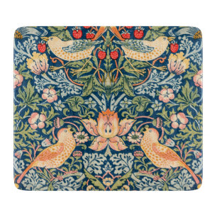GLASCHOPPLATTE: WILLIAM MORRIS SCHNEIDEBRETT