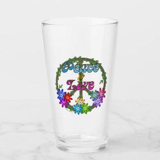 Glascup - Frieden und Liebe Glas