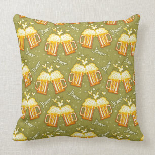 Gläser des Bier-Musters Kissen