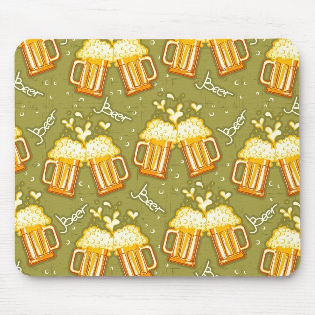 Gläser des Bier-Musters Mousepad (Vorne)