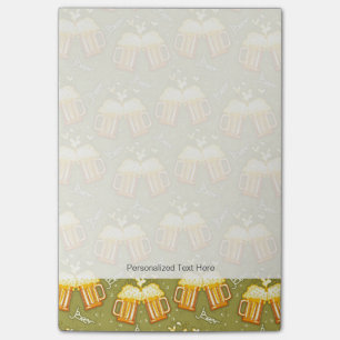 Gläser des Bier-Musters Post-it Klebezettel