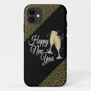Gläser des guten Rutsch ins Neue Jahr-I Champagne Case-Mate iPhone Hülle