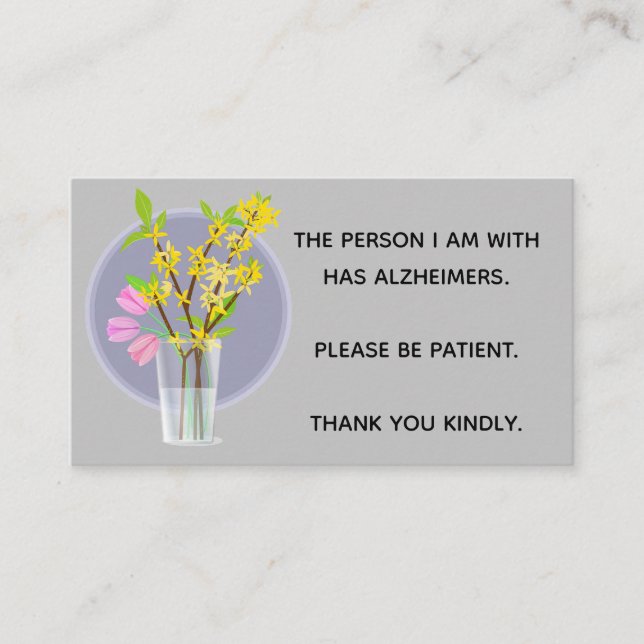 Gläser mit Blume bearbeiten Bitte Patientenkarte b Visitenkarte (Vorderseite)