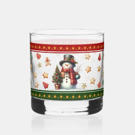 Gläser mit Schneemann und Weihnachtskeksen