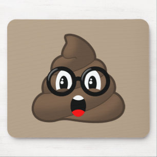 Gläser oh kacken Emoji Mousepad