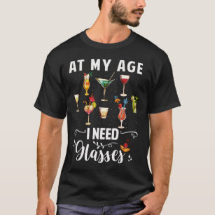 Gläser Spaß Funny Aving Alte Menschen T-Shirt