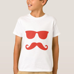 Gläser und Schnurrbart T-Shirt