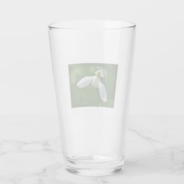 Gläserner Schneefall Glas (Rückseite)