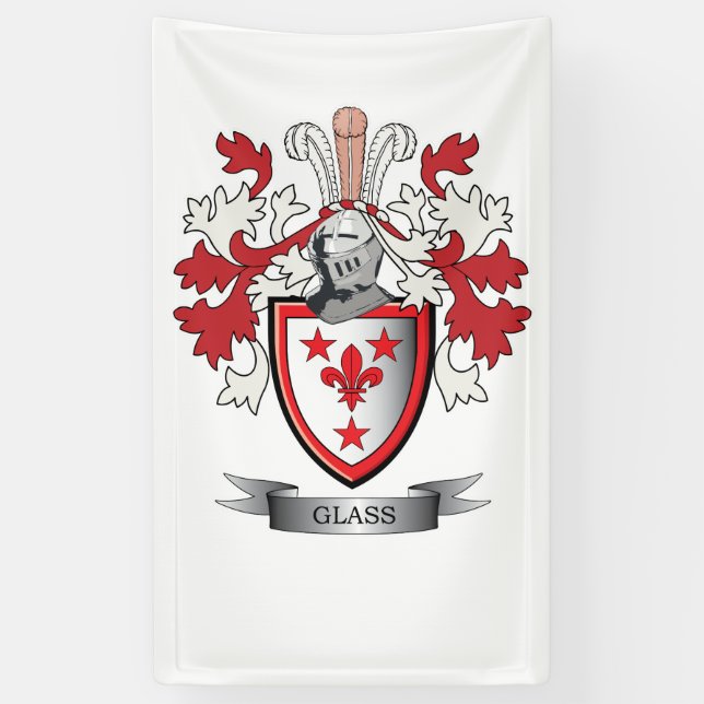 GlasFamilienwappen-Wappen Banner (Vertikal)