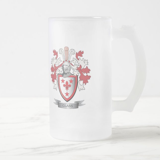 GlasFamilienwappen-Wappen Mattglas Bierglas (Rechts)