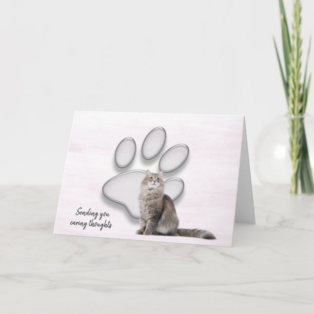 Glasfaser für das Beileid "Cat Loss" Karte (Vorderseite)