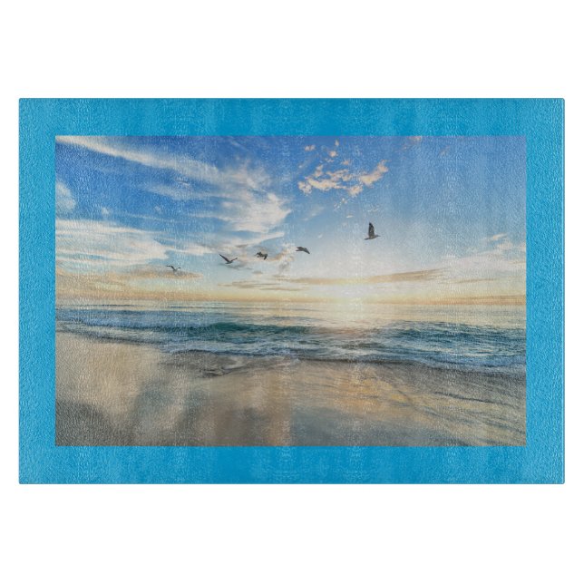 Glasfaser Seascape Schneidebrett (Vorderseite)