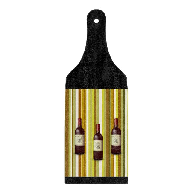 Glasfaserkabel Streifen Wein Schneidebrett (Vorderseite)
