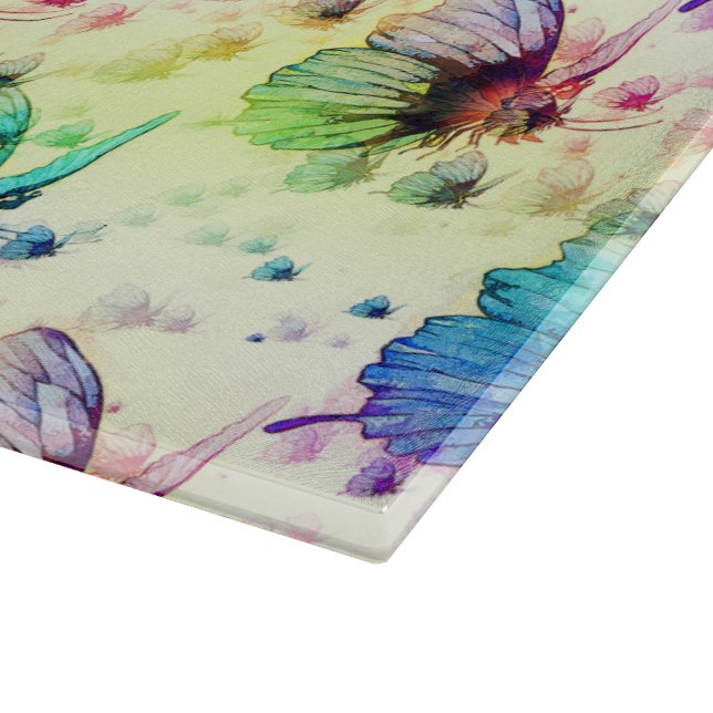 Glasfaserkleidung für Aquarellbutterfische Schneidebrett (Ecke)
