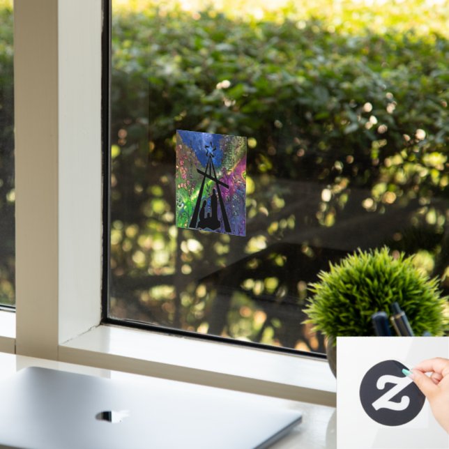 Glasfaserklemmung Fensteraufkleber (Büro)