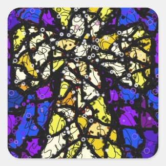 Glasfaserkreuz Quadratischer Aufkleber