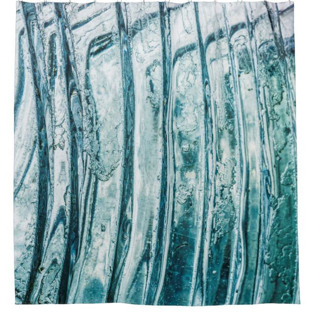 Glasfenster Eiskristall Duschvorhang (Vorderseite)