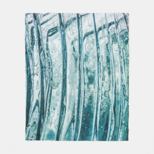 Glasfenster Eiskristall Fleecedecke