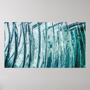 Glasfenster Eiskristall Poster