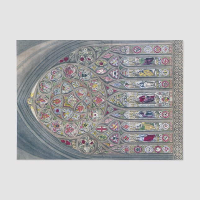 Glasfenster Kathedrale Illustration Seidenpapier (Vorderseite)