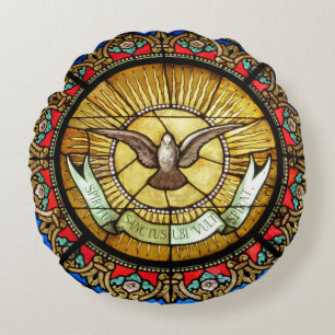 Glasfenster La Sainte-Chapelle Rundes Kissen