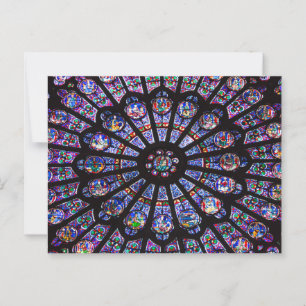 Glasfenster, Notre Dame, Paris Postkarte