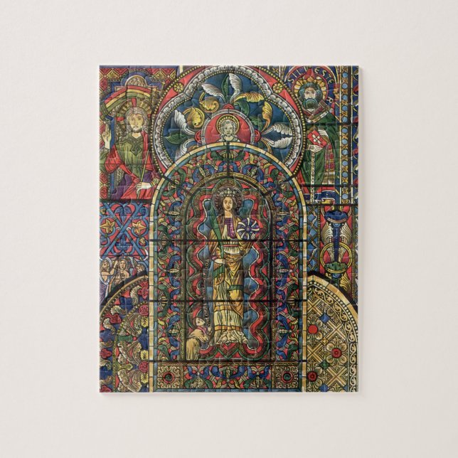 Glasfenster, Vintage Architektur (Vertikal)