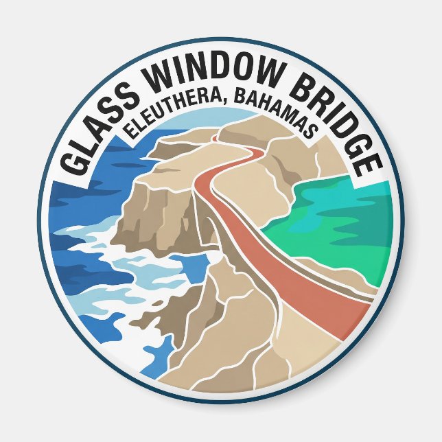 Glasfensterbrücke Bahamas Magnet (Vorne)