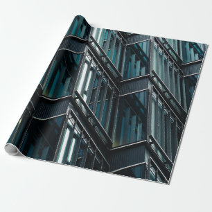 GLASFENSTERGEBÄUDE GESCHENKPAPIER