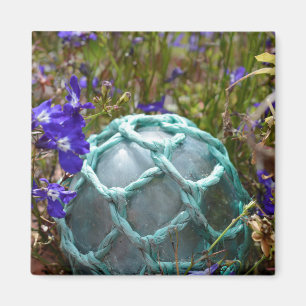 Glasfischerei und Blume Magnet