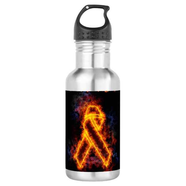 Glasflasche Edelstahlflasche (Vorderseite)